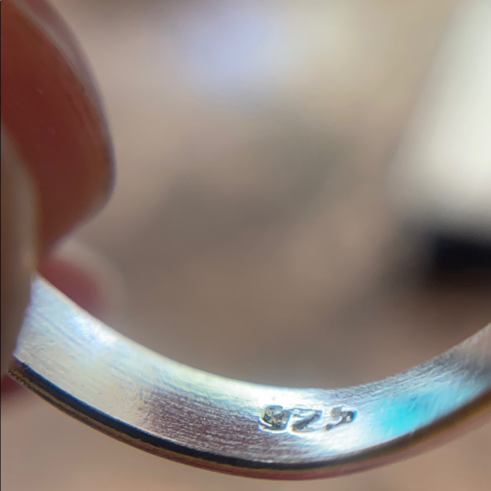 Sterling silver moonstone ring - Picture 6 of 9